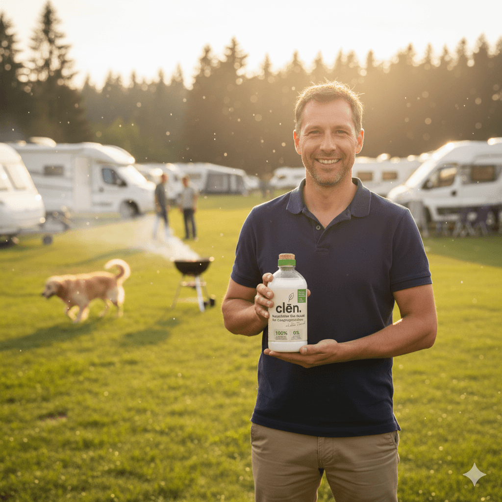 clēn. – Bio Sanitärflüssigkeit / Zusatz für Campingtoiletten.