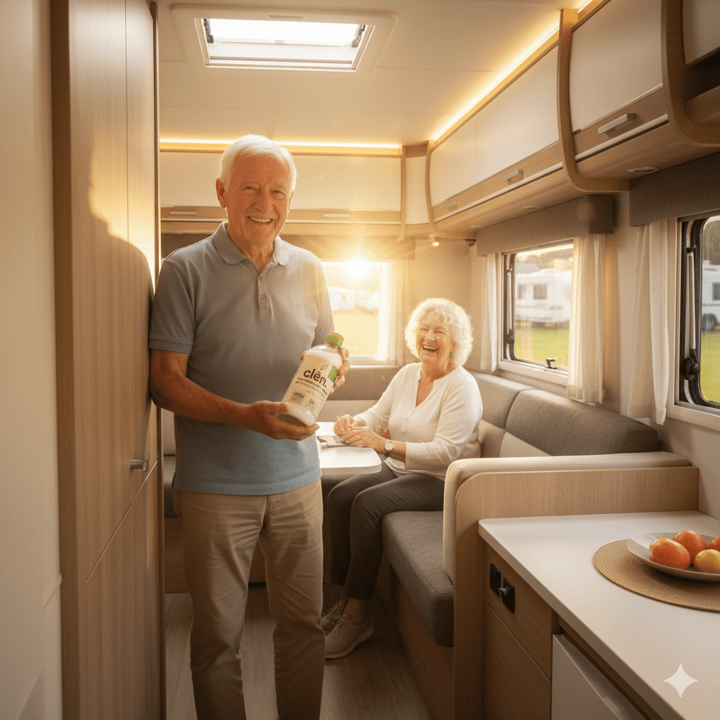 clēn. – Bio Sanitärflüssigkeit / Zusatz für Campingtoiletten.